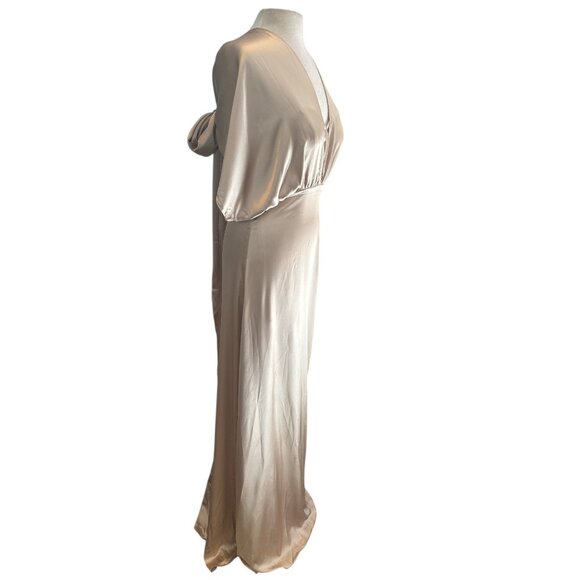 Revelry Devan Convertible Satin Maxi Dress – Gold Champagne – Size 10 Tall – Bri - Picture 5 of 13